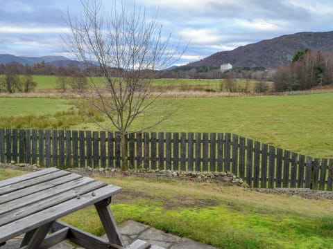 Garden with wonderful views of the surrounding area | Birch Tree Cottage, Aviemore, Speyside
