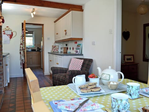 Immaculately presented kitchen with breakfast area | Didfa, Llangoed, near Beaumaris