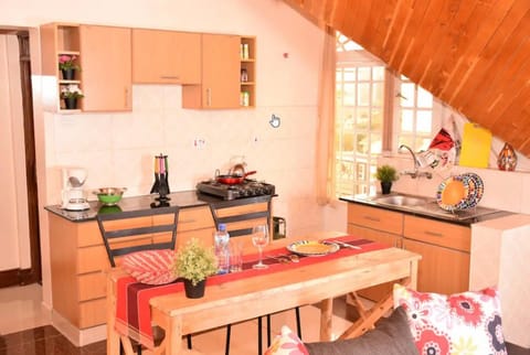 Apartment, 1 Double Bed, Non Smoking | Private kitchen | Full-size fridge, microwave, oven, stovetop