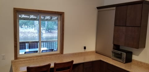 Breakfast nook with views of the river