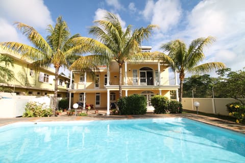 Back of Pendene Villa with balcony and your own private pool.