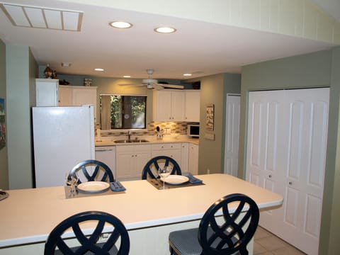 Kitchen bar for gathering and eating.