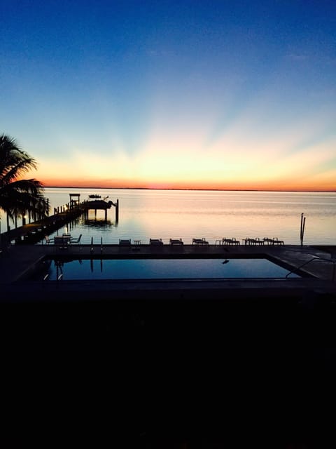 Dramatic sunrises can be seen from the lanai every morning.