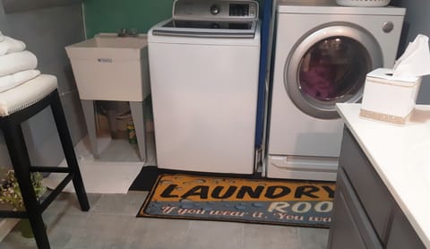 downstairs washer and dryer 