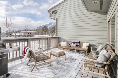 Private balcony in winter
