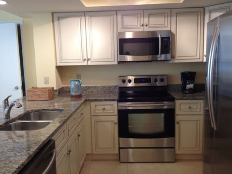 Kitchen -renovated with granite counter tops & stainless steel applicances