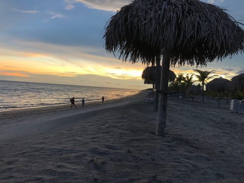 Sunset on the beach at Playa Blanca