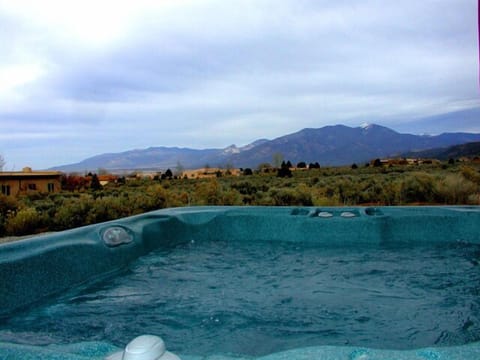 Views from hot tub to North mountains