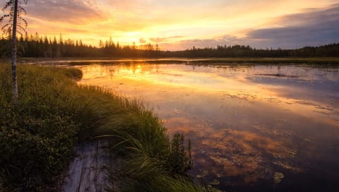 Peaceful Cranberry Lake at sunset—unwind, relax, and take in the beauty of the N
