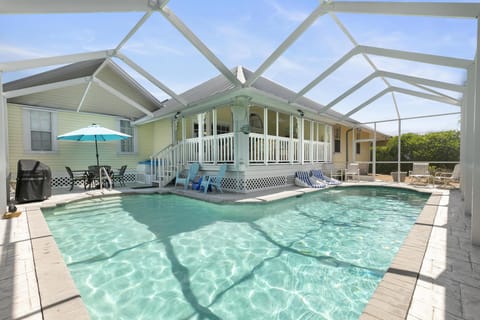 Large wrap around heated pool