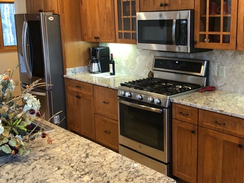 Gourmet Kitchen with Granite and Stainless Steel Appliances
