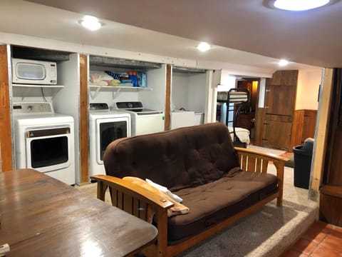 TWO SETS OF WASHERS & DRYERS • FULL FUTON • TWIN/FULL BUNKS • FULL BATH • GAMES