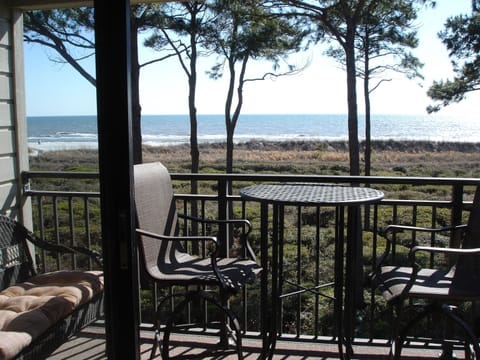 View is the same! furniture on balcony may change yearly. Salt air is brutal. 