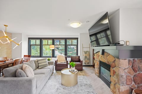 The Living Area: 75" Smart TV for Movie Nights