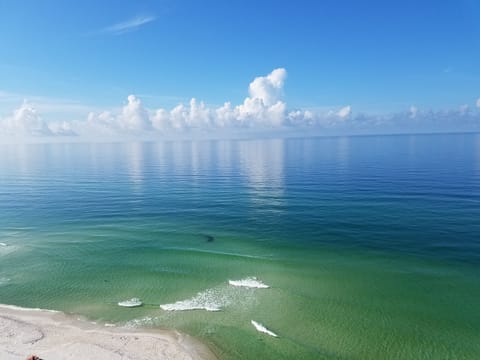 White beach, emerald sea, blue water
