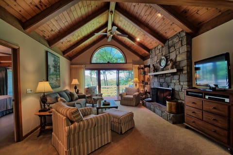 Living room with gas fireplace