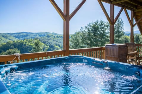 Hot tub on back deck