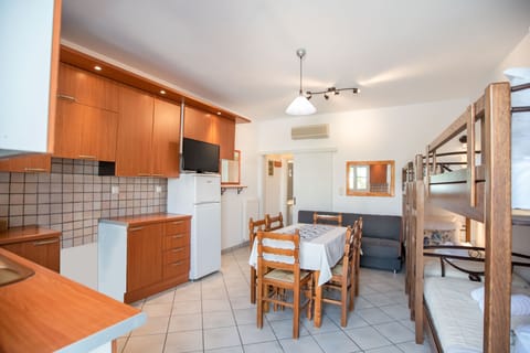 Your large bedroom with 2 bunk beds and a sofa bed 