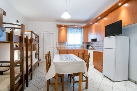 Your large bedroom with 2 bunk beds and a sofa bed 