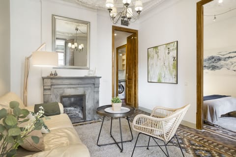 Living room with a pull-out sofa-bed