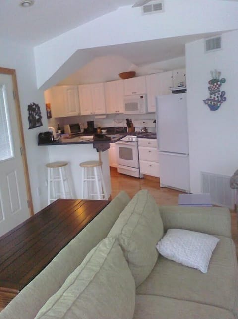 View into the kitchen from the Living Room.