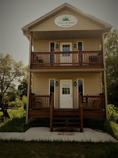 Peace n the Prairie Too, our two-story tiny house, opened in July 2018.