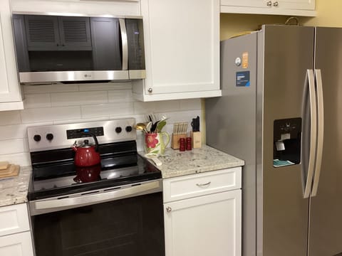 New stainless steel appliances in 2024.