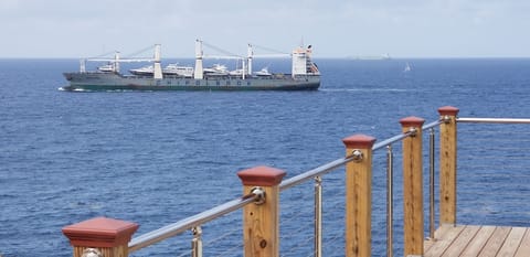 Wrap-around deck for spectacular 180 degree Caribbean Sea views.