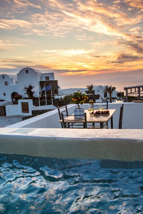 Grand Suite, Hot Tub, Sea View (Ammoudi) | Balcony view