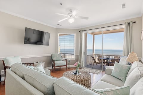Living room leading to balcony
