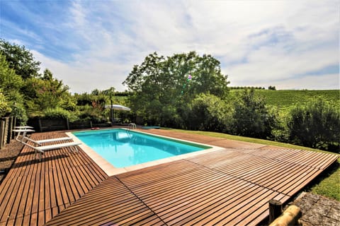 Landscape view from the private pool