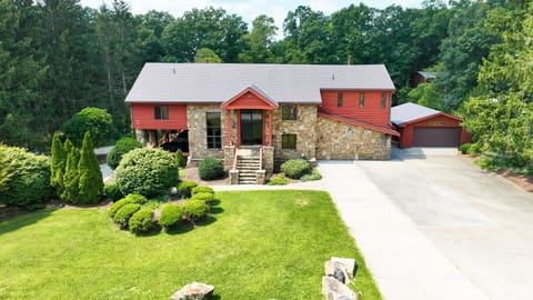 Front view of property. Sitting on the most accessible level 1 acre of land.