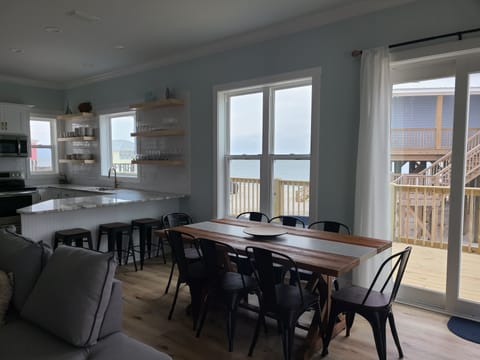 Some ocean views from the kitchen and dining area.