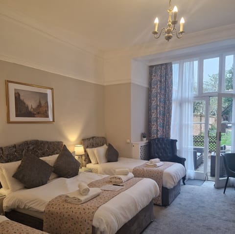 Individually decorated, individually furnished, desk, laptop workspace