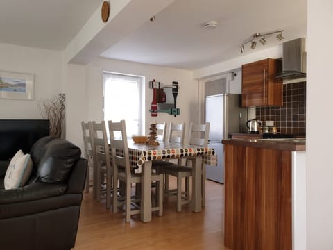 Dining and kitchen area.