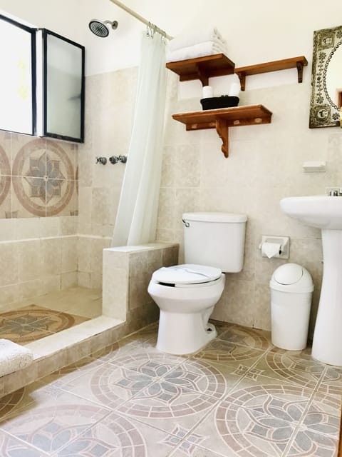 Double Room, 2 Double Beds, Balcony | Bathroom | Shower, rainfall showerhead, free toiletries, hair dryer