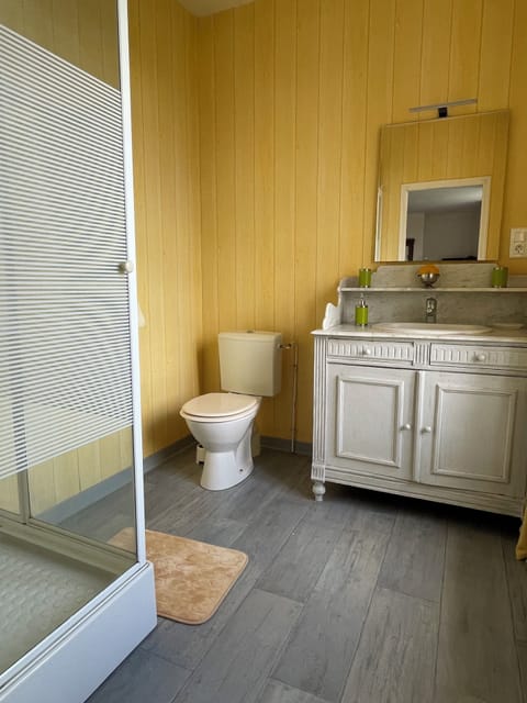 Yellow Double Room  | Bathroom | Shower, free toiletries, hair dryer, towels