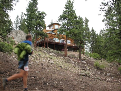 The Leadville100 UltraMarathon follows the Colorado trail & across our driveway.
