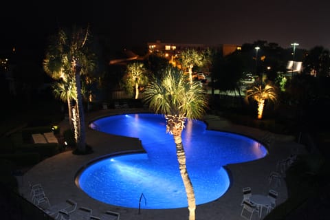 The pool at night
