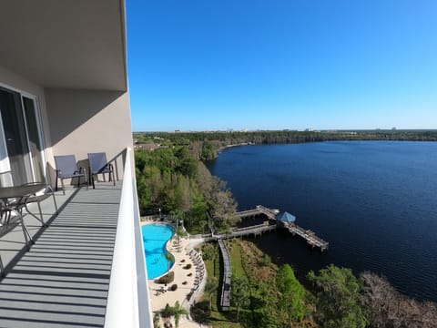 Private balcony great relaxing and enjoying a lake front breeze