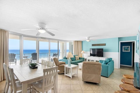 Dining area and living room