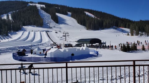 Unit is slopeside next to Super B lift, tubing hill and kiddy park!!