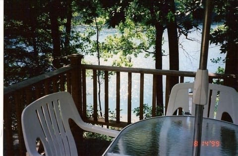 Deck overlooking lake