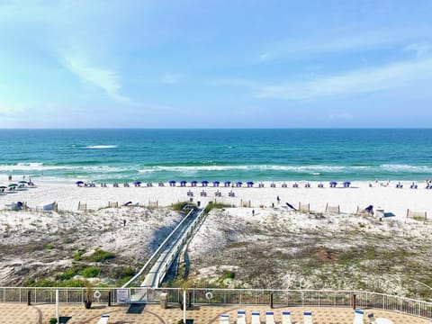 Spectacular full view of the beach and ocean.