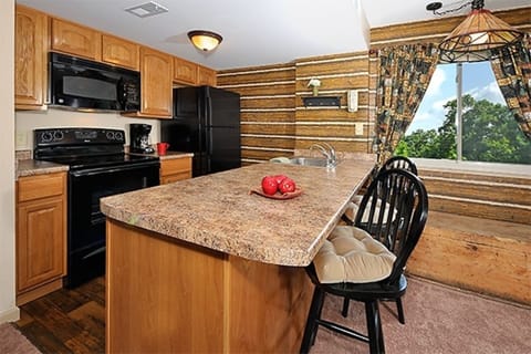 Full kitchen and views from every window