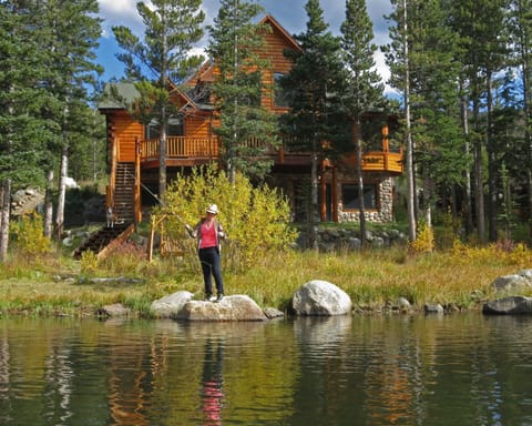 Walk out the backdoor for hundreds of yards of private access fishing on a lake.