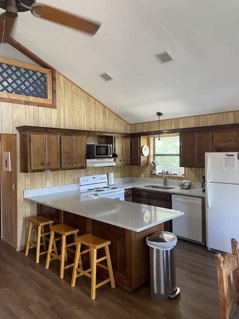 Extra bar seating and plenty of counter space