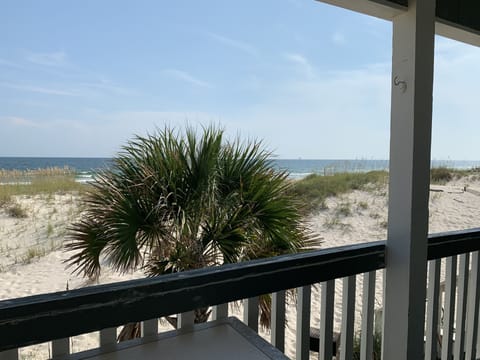 Beach view from outside dining area