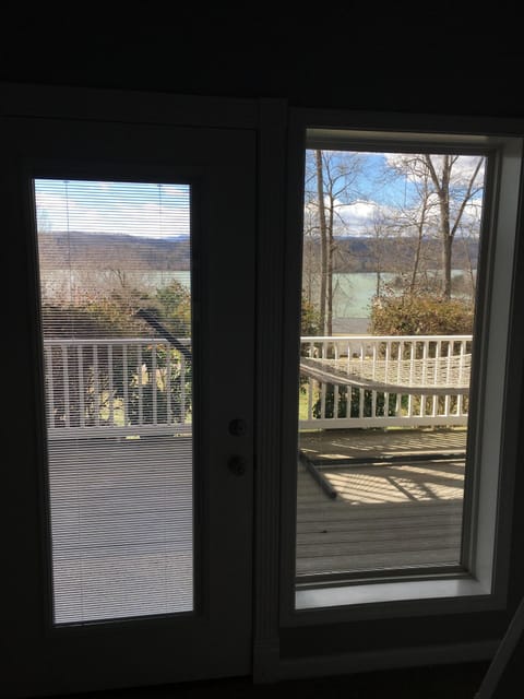 View of lake from lower level bedroom