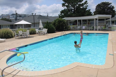 Large pool great for laps, kid fun or relaxing poolside.